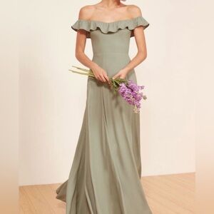 Reformation Verbena Sage Green Dress